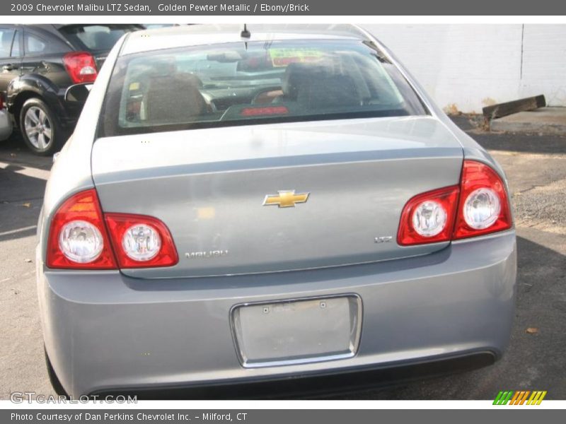 Golden Pewter Metallic / Ebony/Brick 2009 Chevrolet Malibu LTZ Sedan