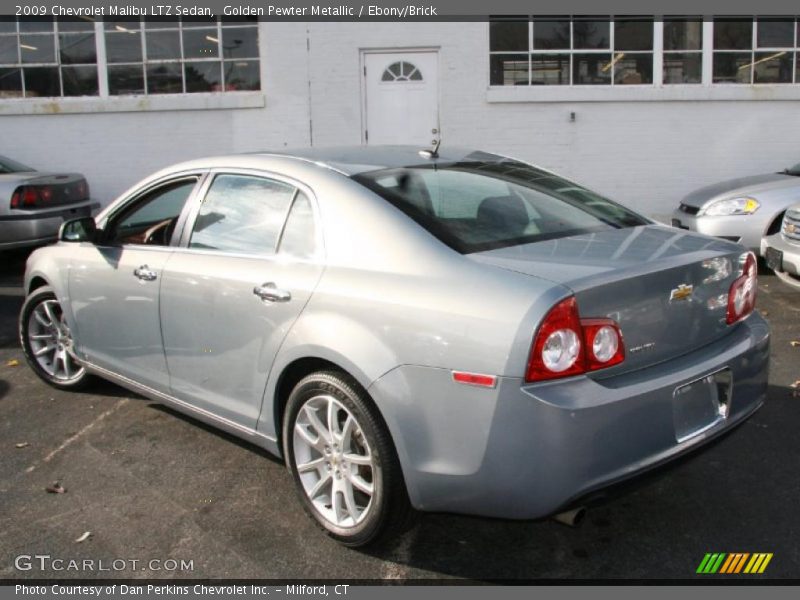 Golden Pewter Metallic / Ebony/Brick 2009 Chevrolet Malibu LTZ Sedan