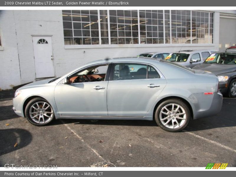 Golden Pewter Metallic / Ebony/Brick 2009 Chevrolet Malibu LTZ Sedan
