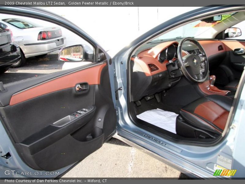Golden Pewter Metallic / Ebony/Brick 2009 Chevrolet Malibu LTZ Sedan