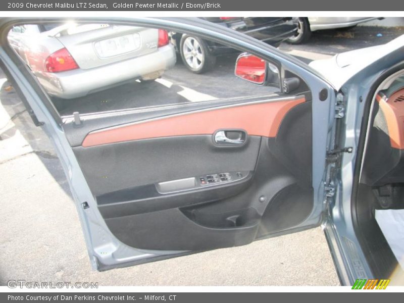 Golden Pewter Metallic / Ebony/Brick 2009 Chevrolet Malibu LTZ Sedan