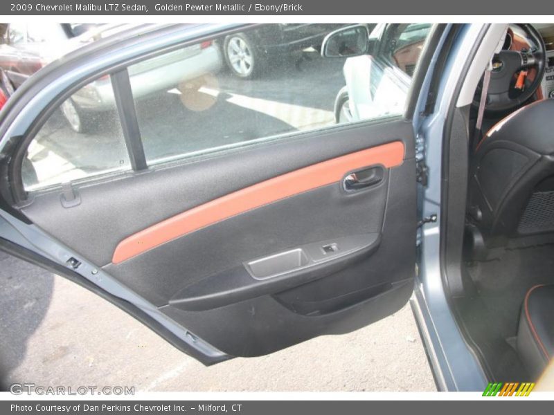 Golden Pewter Metallic / Ebony/Brick 2009 Chevrolet Malibu LTZ Sedan