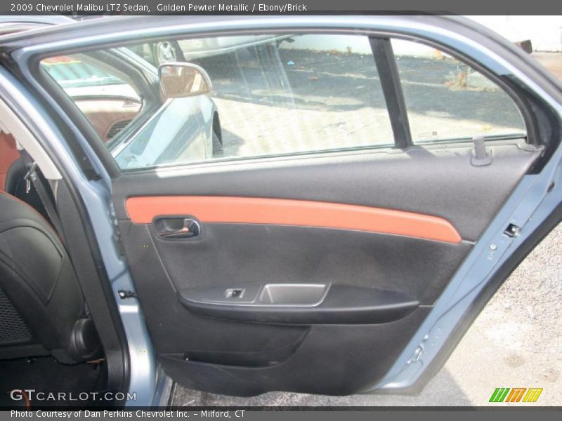 Golden Pewter Metallic / Ebony/Brick 2009 Chevrolet Malibu LTZ Sedan