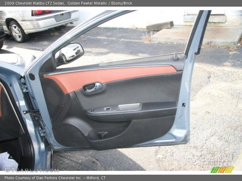 Golden Pewter Metallic / Ebony/Brick 2009 Chevrolet Malibu LTZ Sedan