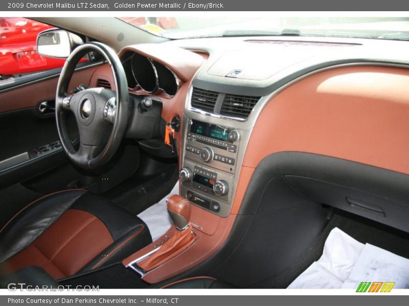 Golden Pewter Metallic / Ebony/Brick 2009 Chevrolet Malibu LTZ Sedan