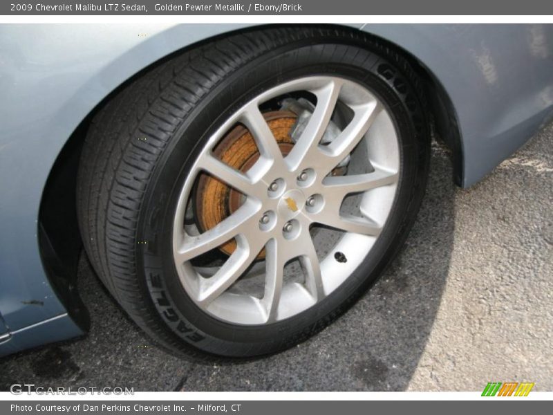 Golden Pewter Metallic / Ebony/Brick 2009 Chevrolet Malibu LTZ Sedan