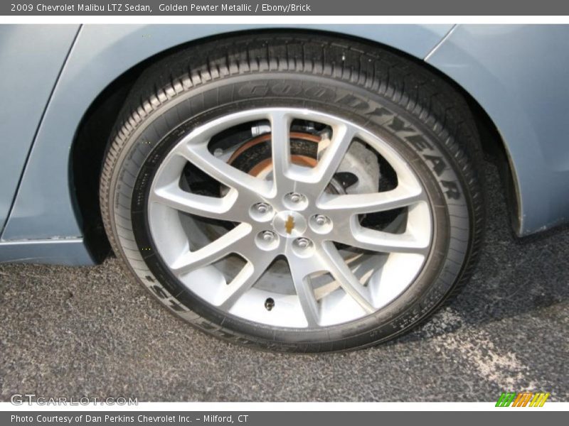 Golden Pewter Metallic / Ebony/Brick 2009 Chevrolet Malibu LTZ Sedan