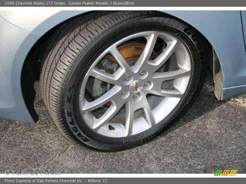 Golden Pewter Metallic / Ebony/Brick 2009 Chevrolet Malibu LTZ Sedan