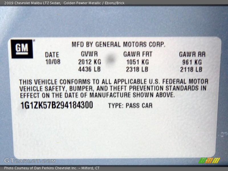 Golden Pewter Metallic / Ebony/Brick 2009 Chevrolet Malibu LTZ Sedan