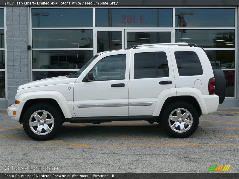 Stone White / Medium Slate Gray 2007 Jeep Liberty Limited 4x4