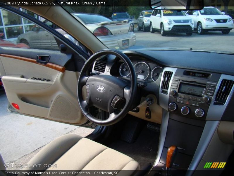 Natural Khaki Green / Camel 2009 Hyundai Sonata GLS V6