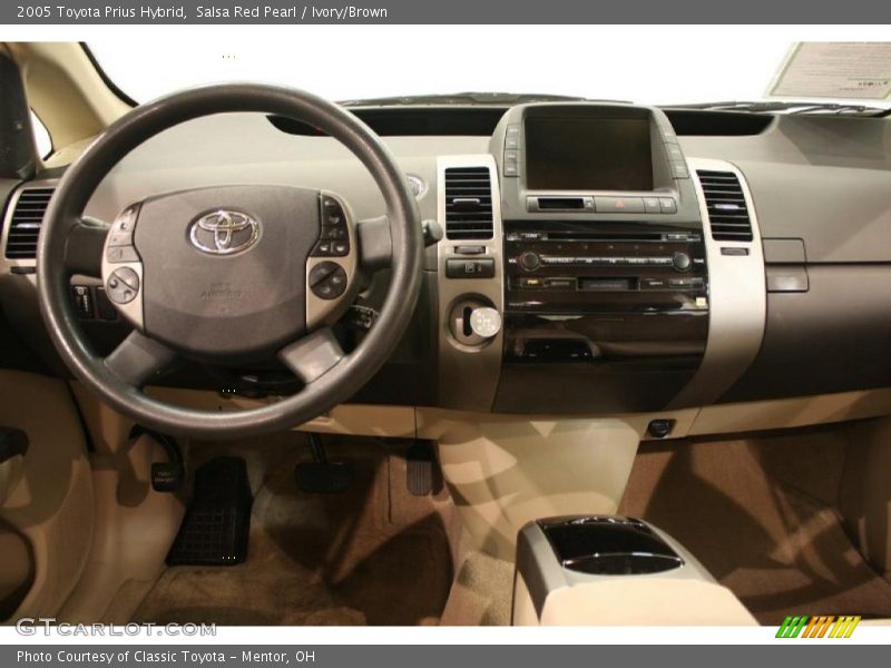 Salsa Red Pearl / Ivory/Brown 2005 Toyota Prius Hybrid