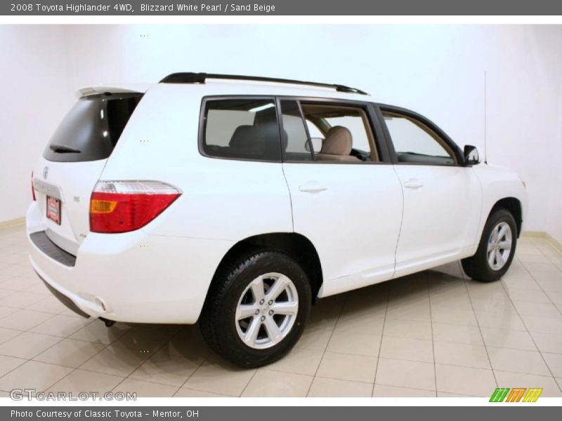 Blizzard White Pearl / Sand Beige 2008 Toyota Highlander 4WD