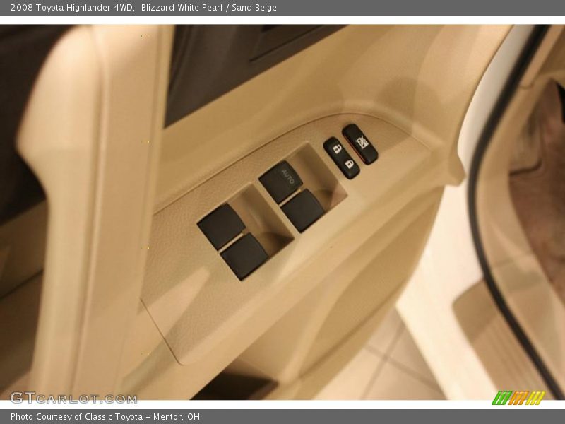 Blizzard White Pearl / Sand Beige 2008 Toyota Highlander 4WD