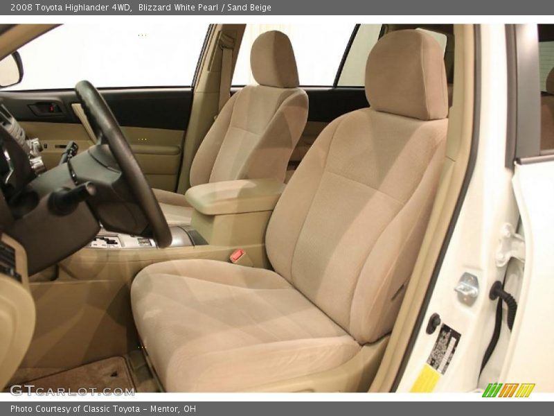 Blizzard White Pearl / Sand Beige 2008 Toyota Highlander 4WD
