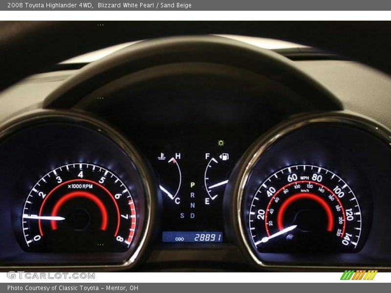 Blizzard White Pearl / Sand Beige 2008 Toyota Highlander 4WD