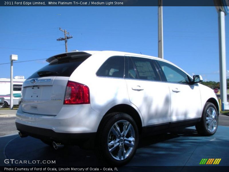 White Platinum Tri-Coat / Medium Light Stone 2011 Ford Edge Limited