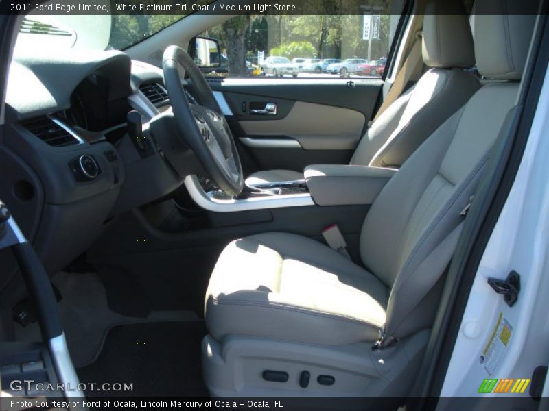 White Platinum Tri-Coat / Medium Light Stone 2011 Ford Edge Limited
