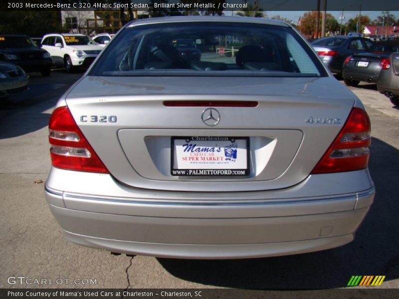 Brilliant Silver Metallic / Charcoal 2003 Mercedes-Benz C 320 4Matic Sport Sedan