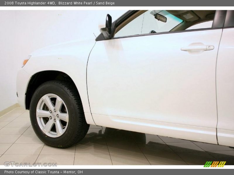 Blizzard White Pearl / Sand Beige 2008 Toyota Highlander 4WD