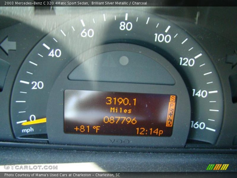 Brilliant Silver Metallic / Charcoal 2003 Mercedes-Benz C 320 4Matic Sport Sedan