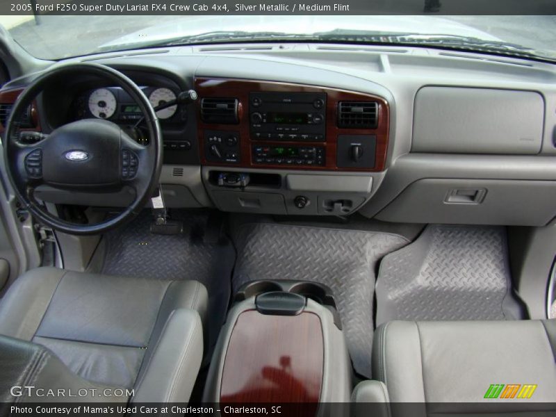 Silver Metallic / Medium Flint 2005 Ford F250 Super Duty Lariat FX4 Crew Cab 4x4
