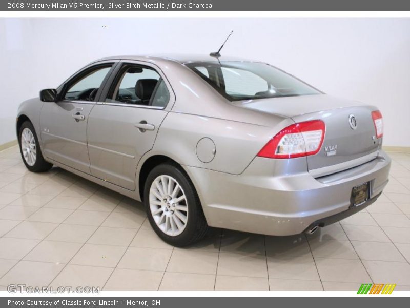 Silver Birch Metallic / Dark Charcoal 2008 Mercury Milan V6 Premier