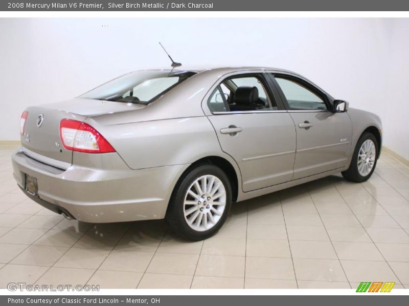 Silver Birch Metallic / Dark Charcoal 2008 Mercury Milan V6 Premier