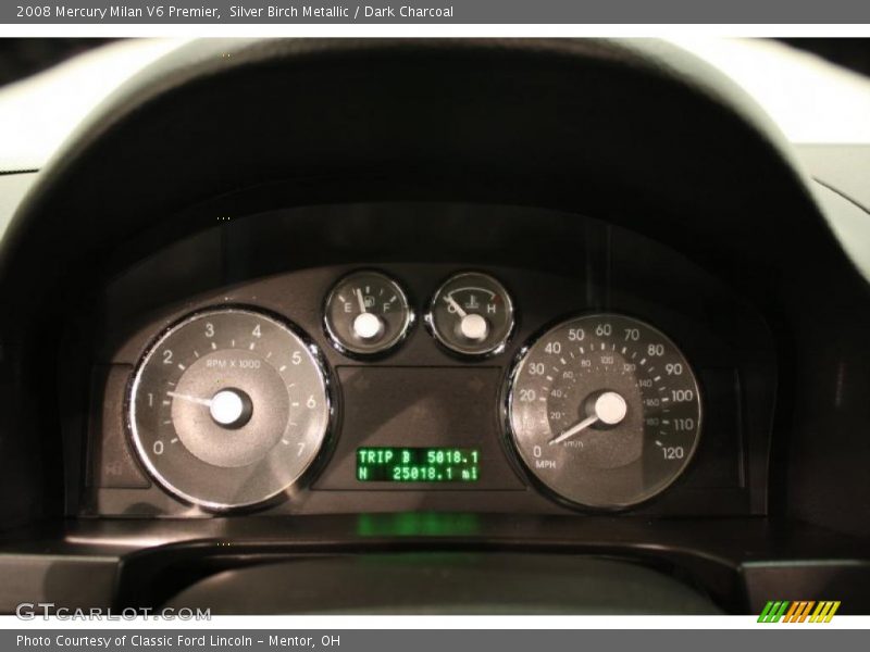 Silver Birch Metallic / Dark Charcoal 2008 Mercury Milan V6 Premier