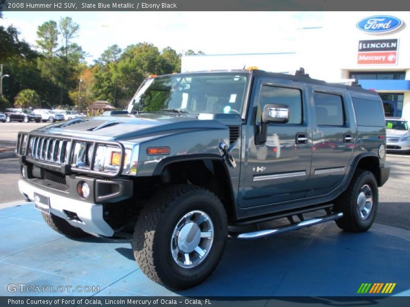 Slate Blue Metallic / Ebony Black 2008 Hummer H2 SUV