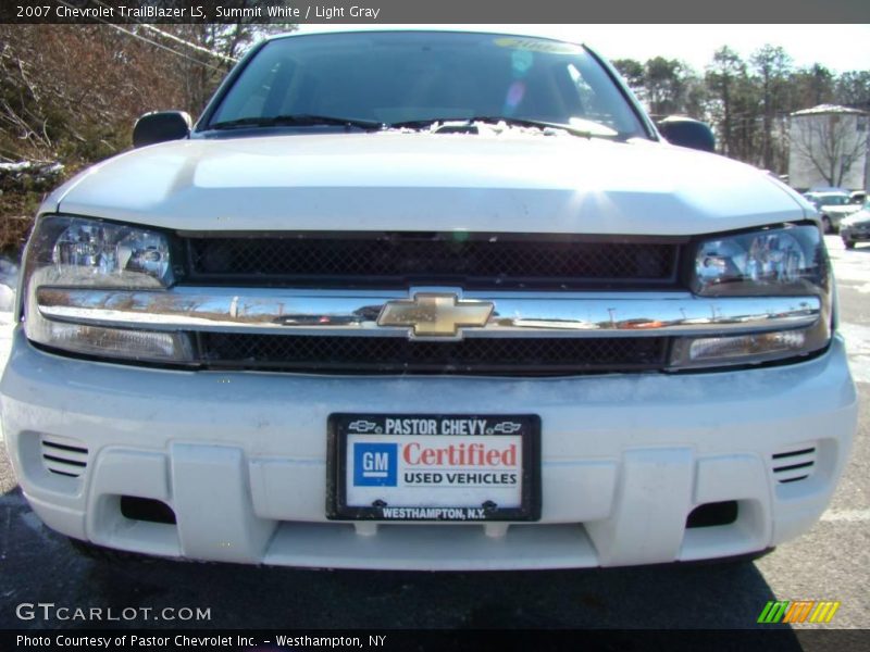 Summit White / Light Gray 2007 Chevrolet TrailBlazer LS