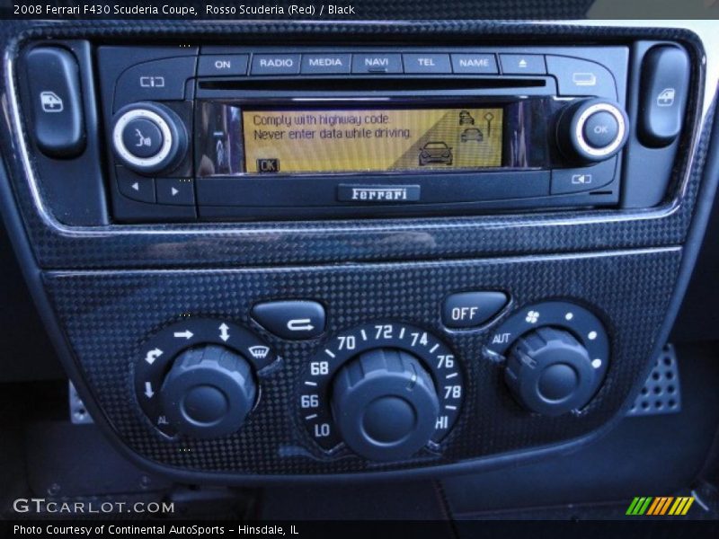 Controls of 2008 F430 Scuderia Coupe