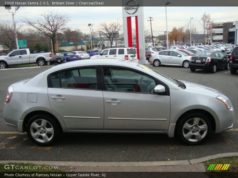 Brilliant Silver / Charcoal/Steel 2008 Nissan Sentra 2.0 S
