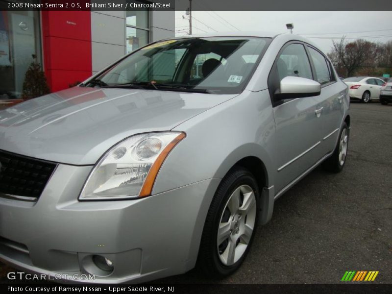 Brilliant Silver / Charcoal/Steel 2008 Nissan Sentra 2.0 S