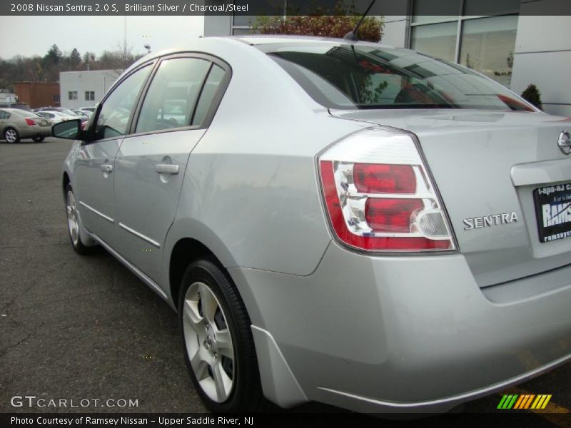 Brilliant Silver / Charcoal/Steel 2008 Nissan Sentra 2.0 S