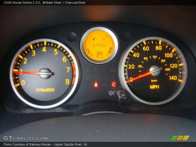 Brilliant Silver / Charcoal/Steel 2008 Nissan Sentra 2.0 S