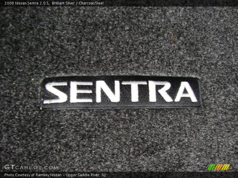 Brilliant Silver / Charcoal/Steel 2008 Nissan Sentra 2.0 S