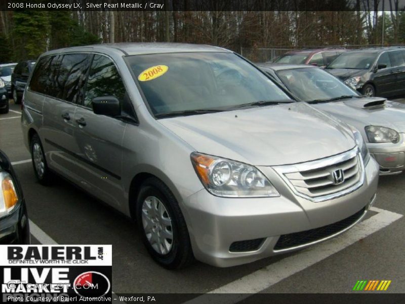 Silver Pearl Metallic / Gray 2008 Honda Odyssey LX