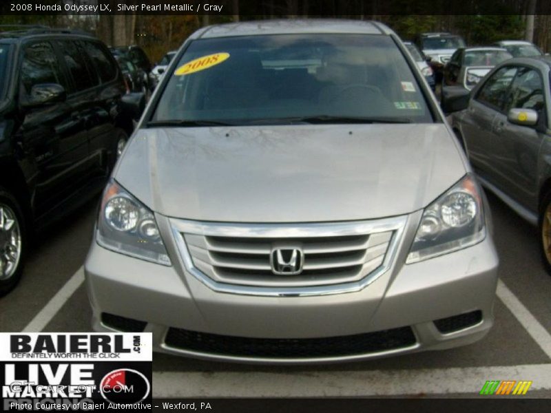 Silver Pearl Metallic / Gray 2008 Honda Odyssey LX