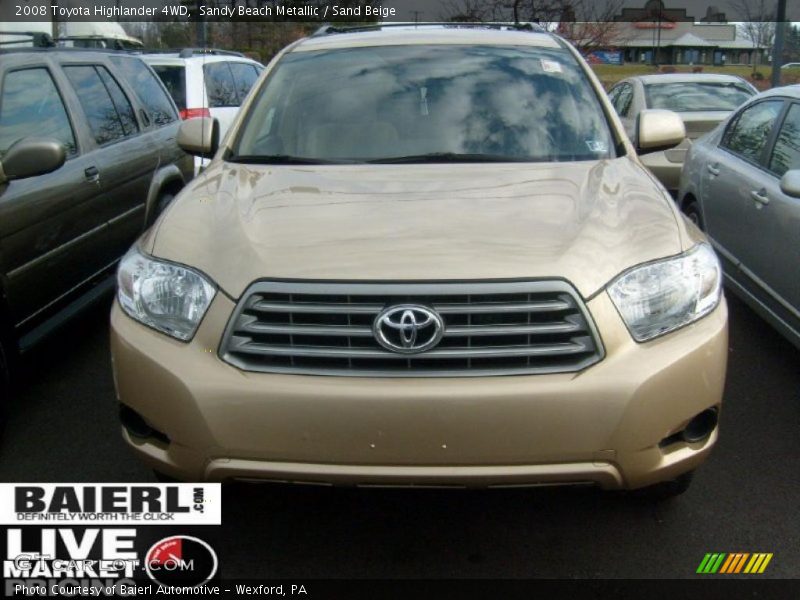 Sandy Beach Metallic / Sand Beige 2008 Toyota Highlander 4WD