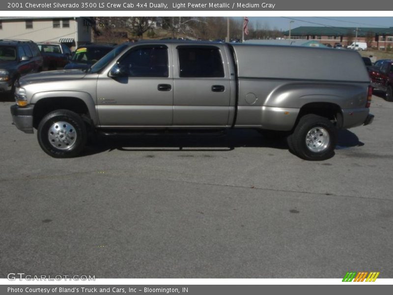 Light Pewter Metallic / Medium Gray 2001 Chevrolet Silverado 3500 LS Crew Cab 4x4 Dually