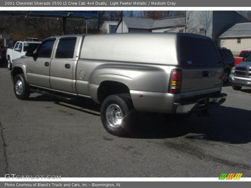 Light Pewter Metallic / Medium Gray 2001 Chevrolet Silverado 3500 LS Crew Cab 4x4 Dually