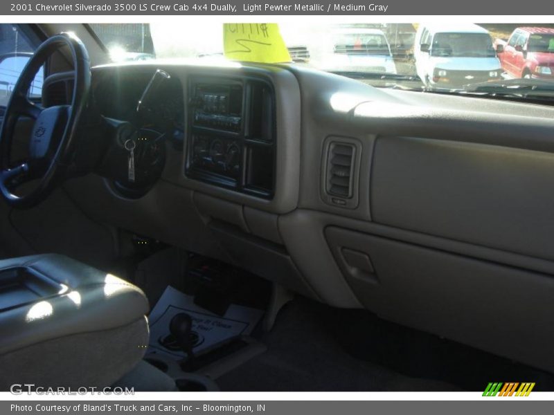 Light Pewter Metallic / Medium Gray 2001 Chevrolet Silverado 3500 LS Crew Cab 4x4 Dually