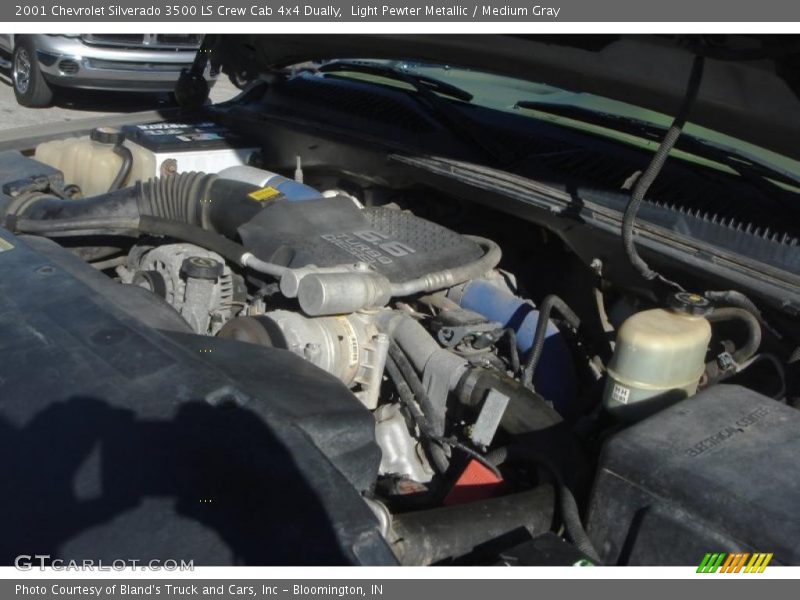 Light Pewter Metallic / Medium Gray 2001 Chevrolet Silverado 3500 LS Crew Cab 4x4 Dually
