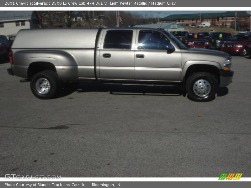 Light Pewter Metallic / Medium Gray 2001 Chevrolet Silverado 3500 LS Crew Cab 4x4 Dually