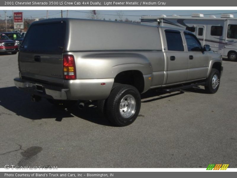 Light Pewter Metallic / Medium Gray 2001 Chevrolet Silverado 3500 LS Crew Cab 4x4 Dually