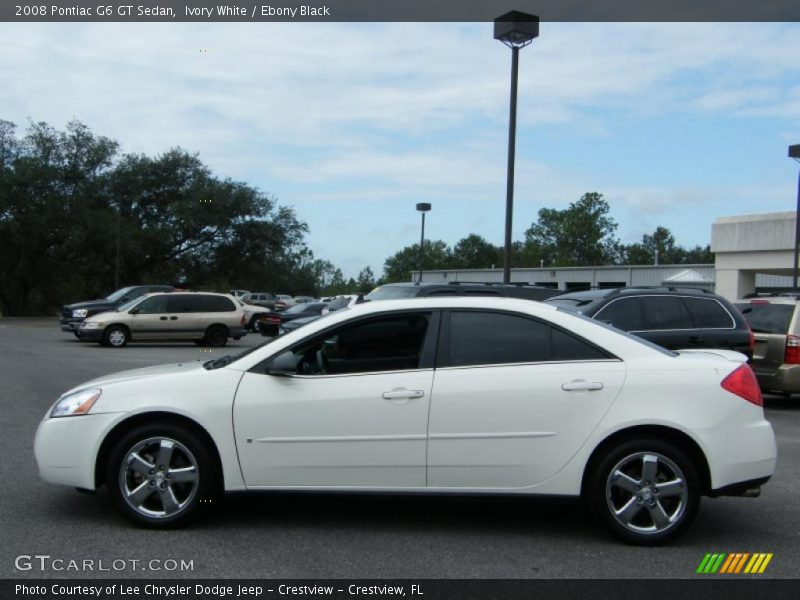 Ivory White / Ebony Black 2008 Pontiac G6 GT Sedan