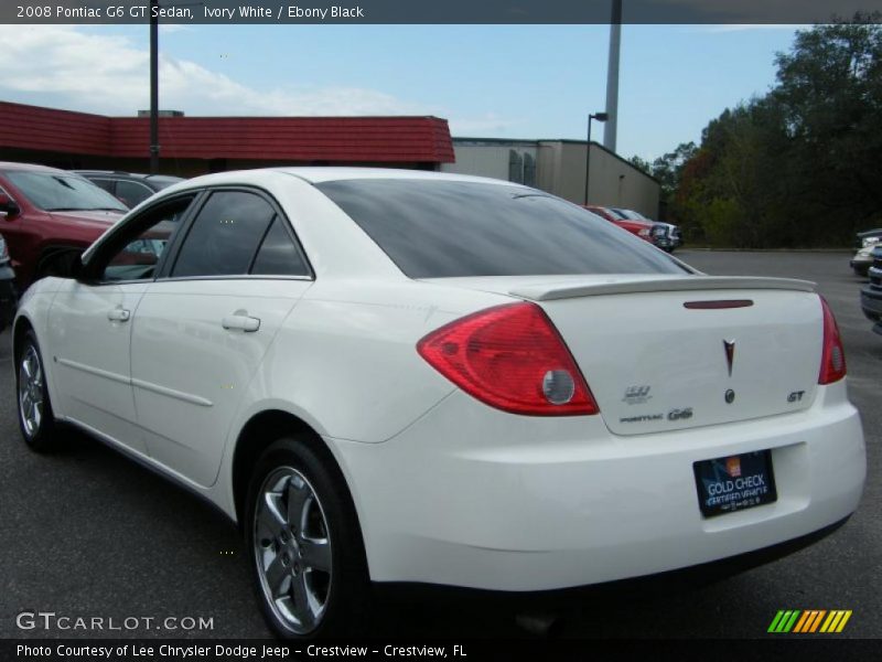 Ivory White / Ebony Black 2008 Pontiac G6 GT Sedan