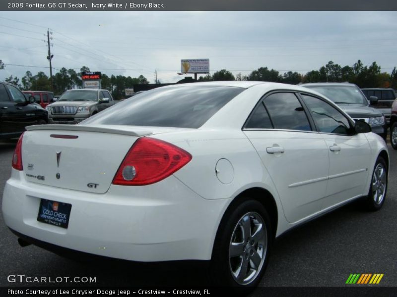 Ivory White / Ebony Black 2008 Pontiac G6 GT Sedan
