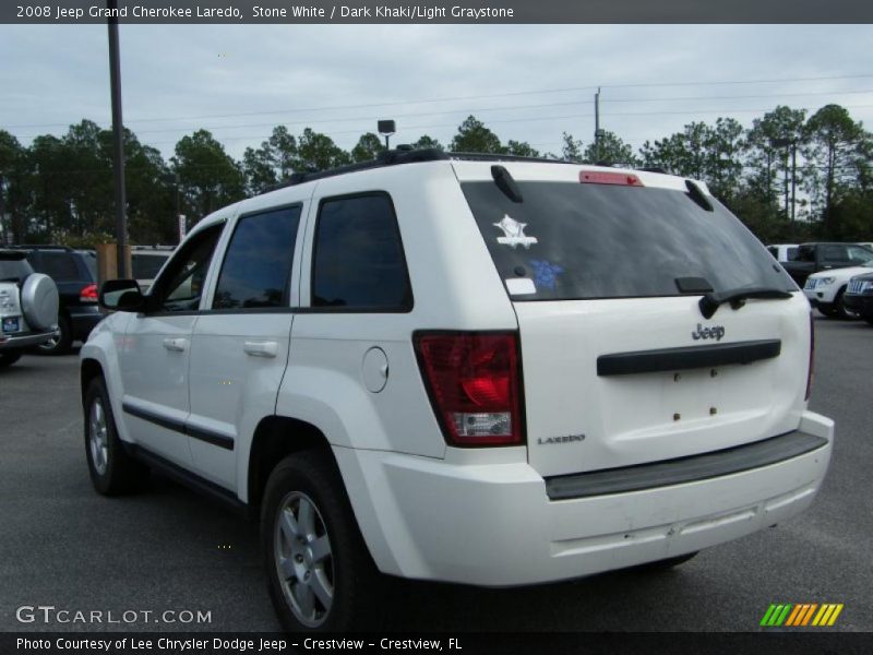 Stone White / Dark Khaki/Light Graystone 2008 Jeep Grand Cherokee Laredo